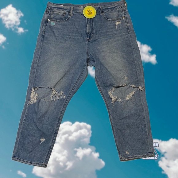 American Eagle Outfitters Denim - Destroyed Mom Jeans by American Eagle Outfitters 14